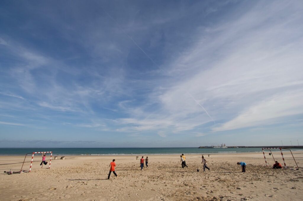 Beach football, Barbate, Andalucia